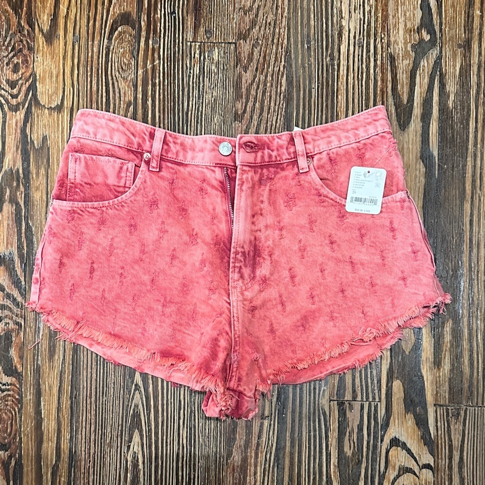 We The Free Pink Jean Shorts